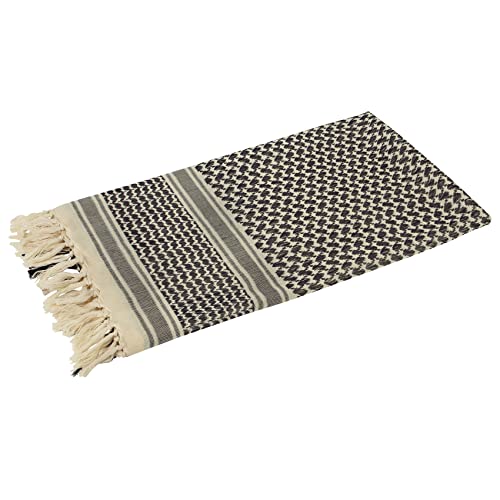 Aonal Military Shemagh Tactical Desert Scarf, 100% Cotton Keffiyeh Neck Head Scarf Wrap for Men Women