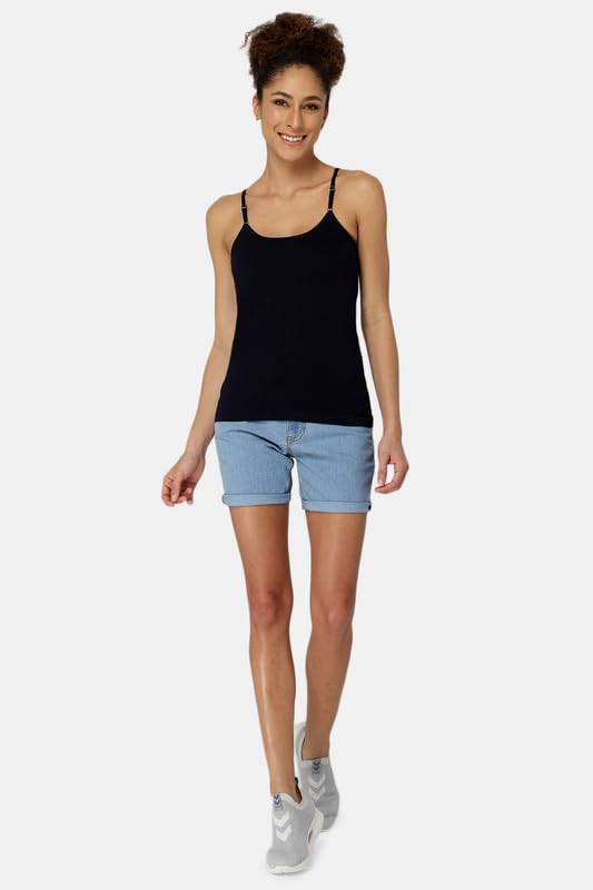 Image of Intimacy Cotton Camisole for Women with Adjustable Spaghetti Straps Comfortable Everyday Wear Camisole Slip for Women