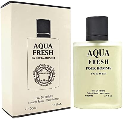 J & H VARIETY PERFUME META-BOSEM ACQUA DEEP BLUE, Eau de Toilette Natural Spray Cologne for Men, Wonderful Gift, Masculine Scent, all Skin Types, a Classic Bottle, 3.4 Fluid Ounce