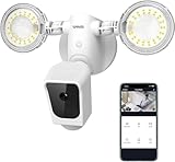 SANSI Stellar Floodlight Camera, Wired Security Camera Motion Sensor 1080P HD Outdoor, 4000 lumens, Two-Way Audio Talk and Siren Alarm, WiFi, No Monthly Fee, Super Bright for Next Level Security