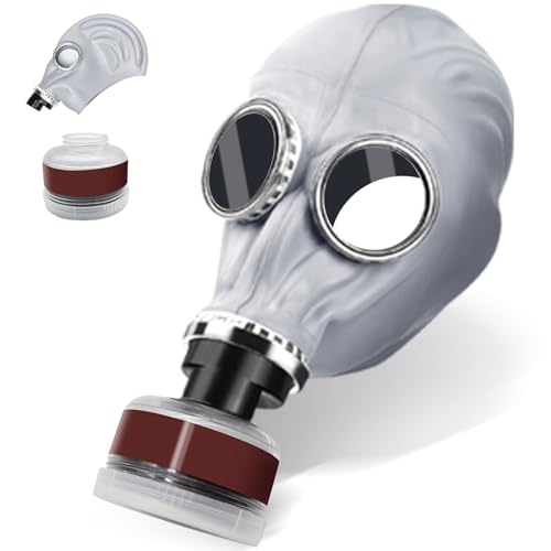 Facemoon 59/64 Reusable Masks Safety Masks with Dual Filters for Paint Dust Epoxy Resin Construction Welding Sanding Woodworking Chemical Gas Protection