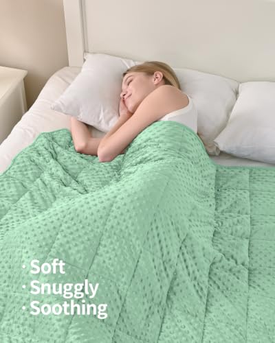 Image of Mr. Sandman Cooling Weighted Blanket for Adults, Queen Size 15 lbs, 60″x80″