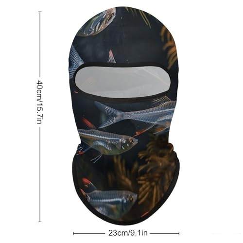 Balaclava Face Mask for Men Women Transparent Fish Swimming Full Mask for Outdoor Sport Cycling Fishing Cap miniatura 2