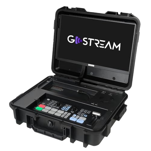 osee GoStream Deck All in One Pro Video Switcher Converters Multiple Live Streaming Audio Mixer with 4 HDMI Inputs and 2 HDMI Outputs USB-C I/O with 14 Inch Monitor Built-in