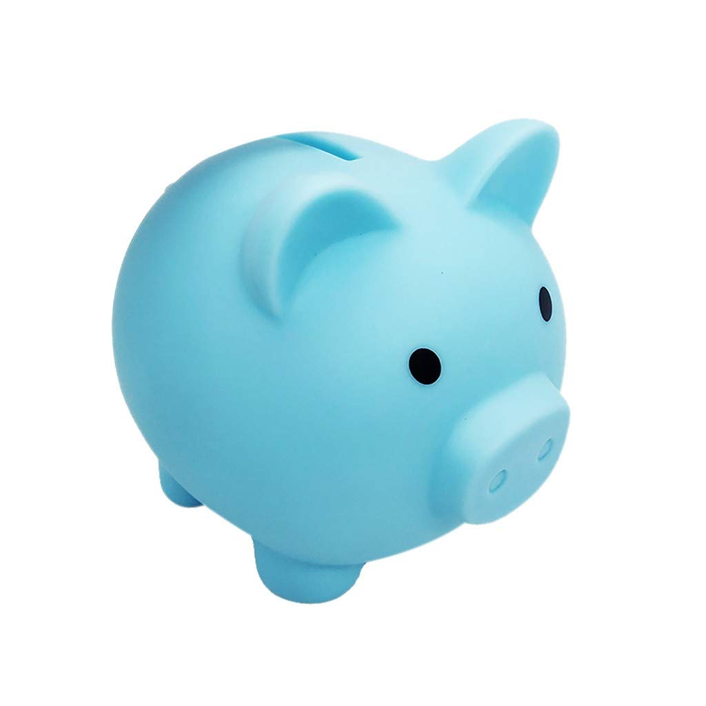 Salvadanaio Maiale In Plastica Rosa - Per Bambini, Capacità 300 Monete, Infrangibile, Decorazione Cameretta - Foto 3