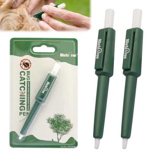 HIULLEN Zeckenschlinge, 2 Stück Zeckenzange Mensch, Effektiver Zeckenentferner, Zeckenhaken & Zeckenpinzette in Einem, Zeckenentfernungsstift für Hunde Katze Idealer Tick Remover für Zecken Jeder Größ