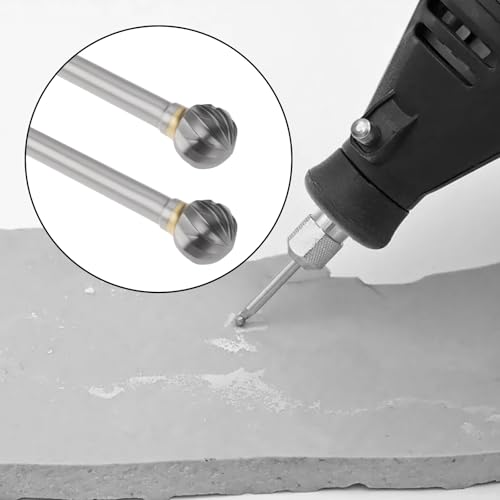 Image of 10pcs 6x6mm Solid Carbide Milling Cutter Compatible with Dremels Proxxon Ball Engraving Machine