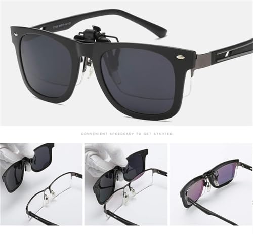 Unisex Clip on Polarized Sunglasses for Eyeglasses for Glasses Outdoor/Driving/Fishing-Flip up - Image 2