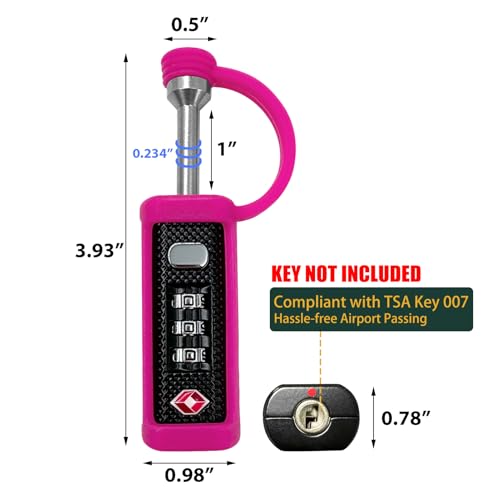Image of LAFENLIN TSA Approved Firearm Travel Case Locks, Gun Case Hard Pistol Cases Lock Gun Carrying Case Lock, Cut-Proof Case TSA Padlocks for Rifles /Revolver /Handgun /Camera Hard Cases