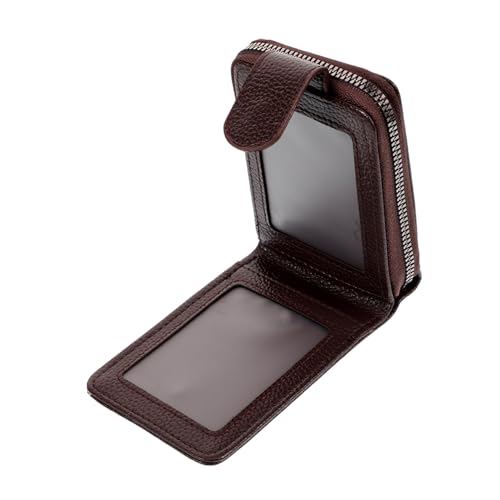 Healeved Card Holder Bag for Men Compact Id Case Credit Card Wallet Portable Pu Material