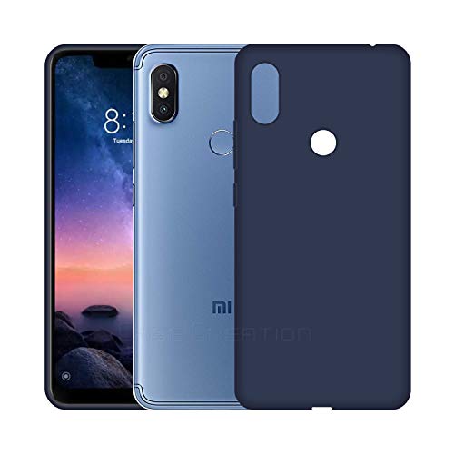 Image of Case Creation Luxurious OG Series for Xiaomi Redmi Note 6 Case Cover,Anti-Dirty Slim Case Frosted Matte Cute Candy TPU Raised Bezel (Splash of Color) Back Cover for Redmi Note 6 -Navy Electric Blue
