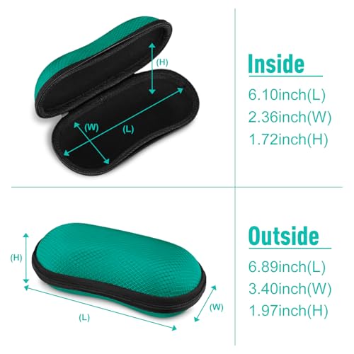 Image of FINTIE Sunglasses Case, Hard EVA Shell Shockproof Sport Glasses Case with Metal Carabiner Travel Zipper Eyeglasses Holder