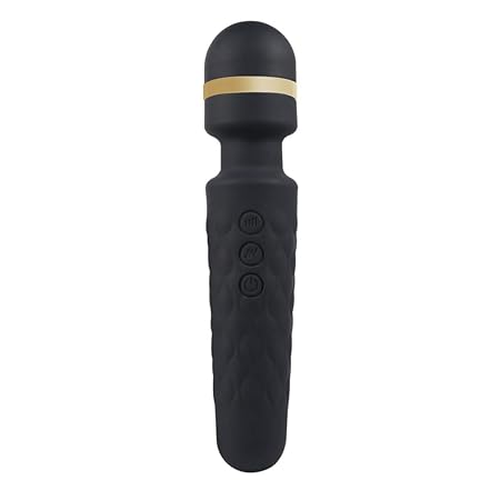 WellNEX Black Handheld Personal Body Massager | Wand Massager for Woman and Men | Bendable Neck | Quiet & Powerful Motor | Portable Vibrator & Waterproof Design (Sport Black)