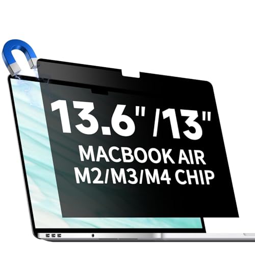 Magnetic Privacy Screen for MacBook Air 13.6/13 Inch (2022-2026, M2, M3, M4, M5), Removable Matte...