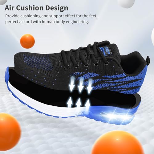 GoodValue Mens Running Shoes Breathable Air Cushion Tennis Shoes Lightweight Walking Shoes Fashion Sneakers Comfortable Mesh Sport Shoes Mens Casual Workout Athletic Training Gym Jogging Shoes - Image 5