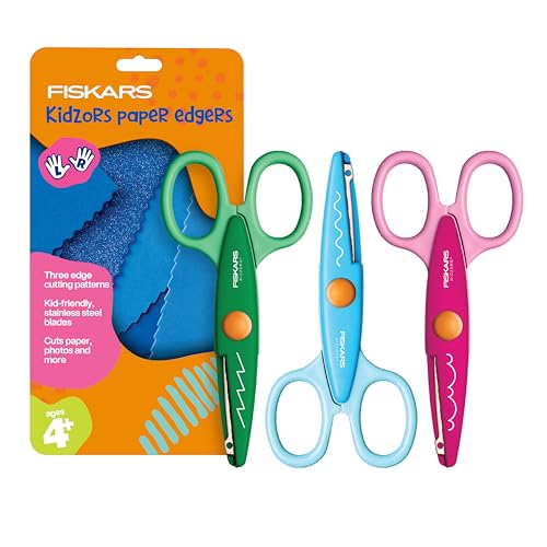 Fiskars Kidzors Paper Edgers Scissors – Decorative Scissors for Paper,