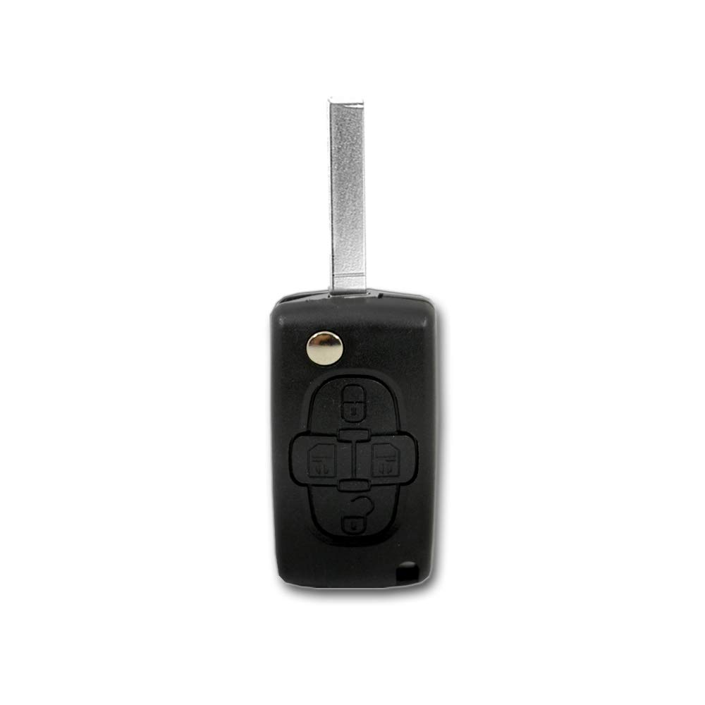 Guscio Chiave per Peugeot 807 1007 Citroen C8 Fiat Ulysse | 4 Tasti | Modello senza allogio batteria | Telecomando