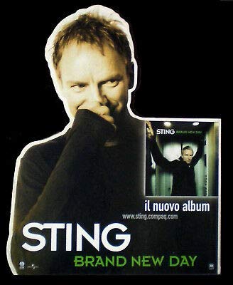 Sting Brand New Day Shaped Promo Display Stand présentoir carton vintage 23x30