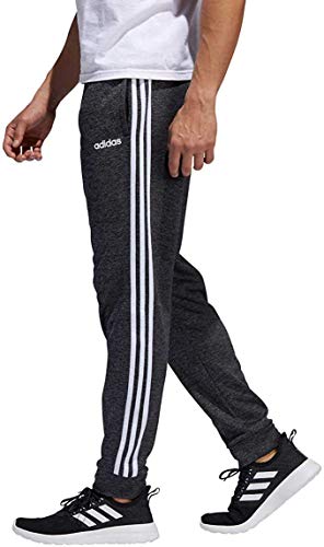 adidas Men's Tech Fleece Climawarm Jogger Sweatpant Pants (X-Large, Black Heather/White)