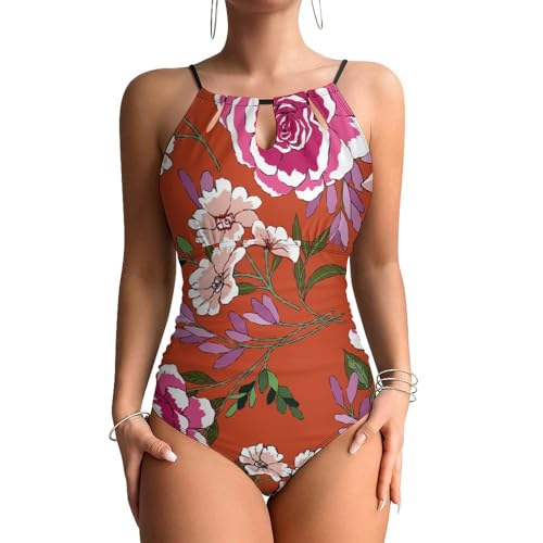Monokini beachwear à fleurs vintage : votre tenue idéale pour vos après-midis à la plage