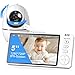 VSIFEHSO Babyphone mit Kamera 5 Zoll Baby Monitor 720p Baby Phone Digitalzoom Zwei-Wege-Audio VOX-Modus Nachtsicht Temperaturüberwachung Schlaflied Wecker