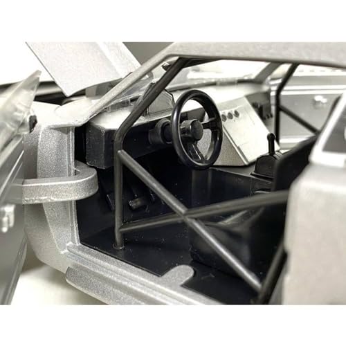 Auto a escala 1:24 Dom's Ice Charger metal plateado miniatura 7