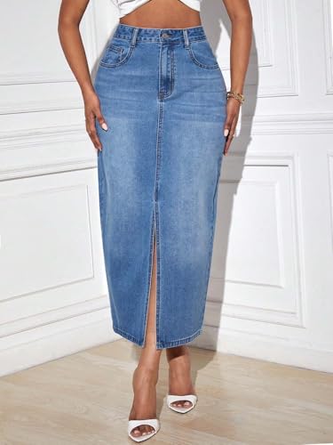 Image of KOTTY Women's Solid Carbon Grey Maxi Skirt