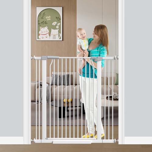 Fairy Baby 40.5" Extra Tall Baby Gate for Stairs Doorways, Fits 2...