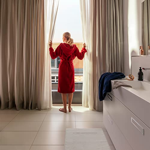 Möve Superwuschel Bademantel mit Kapuze, Größe L, Cashmere