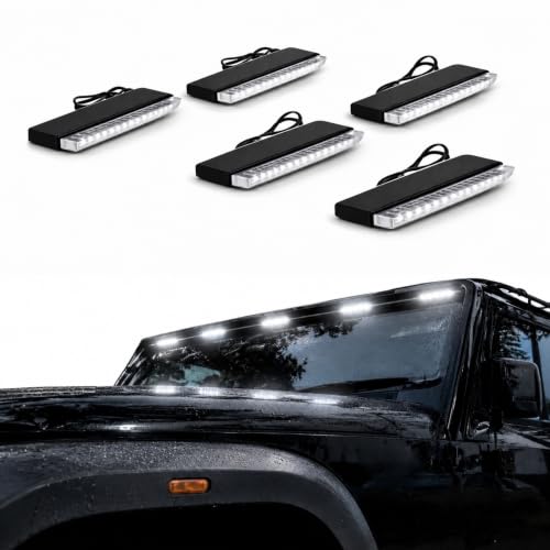 Image of UBH Roof Marker LED Lights For Cars, Trucks, Or Suv 4 X 4 Thar (UFO) (UFO 5 WHITE)