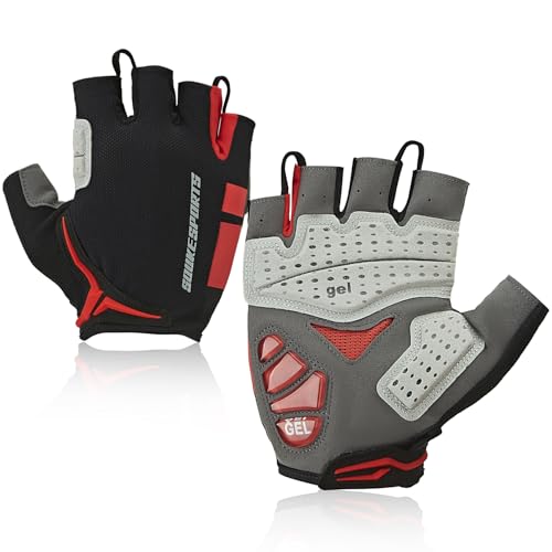 Souke Sports Fahrradhandschuhe Herren Damen with öLgefüLlte...