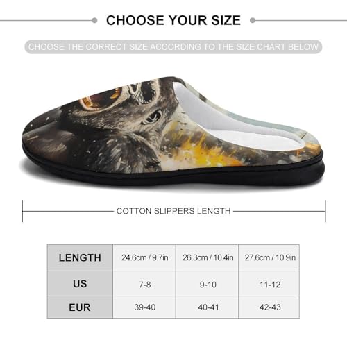 Gorillas War Fighter Jets Women's Cotton Slippers Indoor Outdoor Slip-on Warm House Shoes with Anti-Skid Rubber Sole2