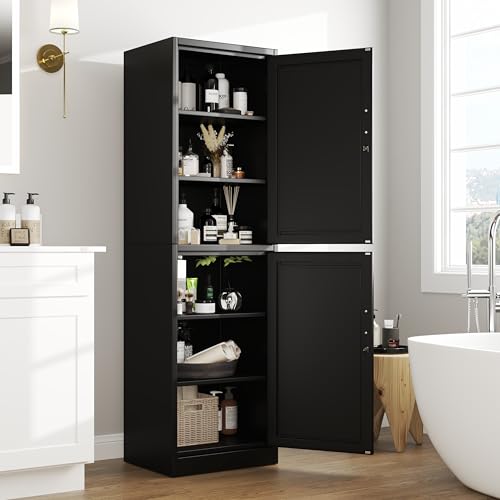 image for Ckzbx Metal Locker Tall Narrow Storage Cabinet, 67