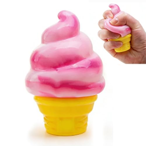Ice Cream Squeeze Squishy, Ultra Soft Slow Rise Sensory Fidget Toy, Ice Cream Cone Squishy, Classroom Prize Party Favors