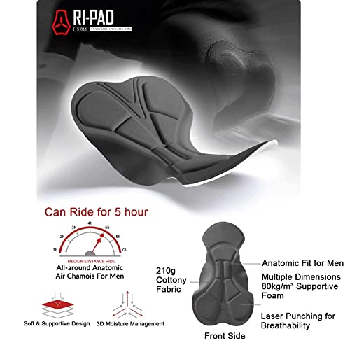 Image of Cycling Bib Shorts for Men - Road Bike Bicycle Breathable Padded Riding Tights