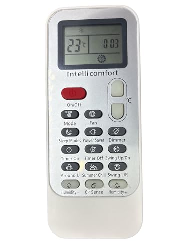 Image of Sanavya AC Remote Control - Compatible Replacement for Split & Window Air Conditioners - Replicates Genuine Remote Functions (Whirlpool 129A DG11J1-53 6TH Sense)