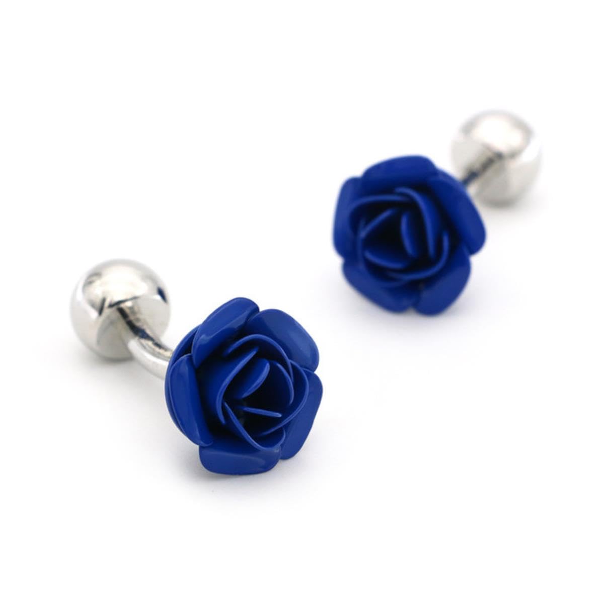 Gemelli Uomo YAMAO Con Rose Rosse E Blu – Accessori Moda Eleganti | Gioielli Per Camicia, Personalità E Stile Unico, Chiusura A Toggle