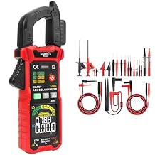 KAIWEETS Smart Digital Clamp Meter with D-Shaped Jaws & 23PCS Multimeter Test Leads Kit