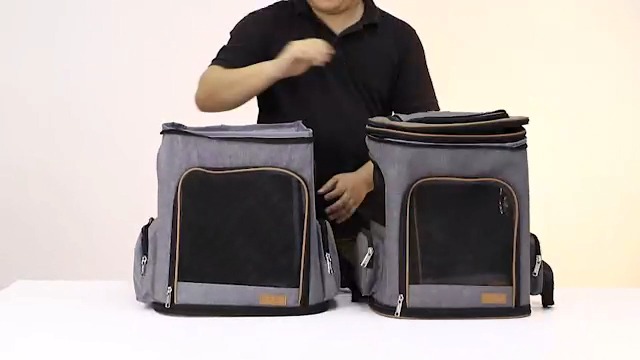 Zaino Per Due Gatti Lekespring Zaino Per Gatti A Doppio Strato, Per 2 Gatti, Grande Gatto, Pieghevole, Per Animali Domestici, Fino A 11 Kg, Colore Grigio Zaino Per Cane Fino A 10 Kg