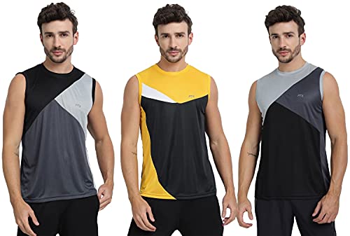 Image of FTX Men's Dri-Fit Round Neck T-Shirt - Charcoal, Grey, Black (709 7-709 11-709 12)
