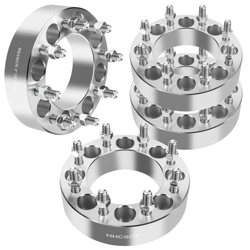 8x6.5 to 8x170 Wheel Spacers 2 (50mm) Bore 126.15mm with 9/16-18 Studs for 1980-1998 Ford F250 F350 | 1992-2007 Ford E250 E350 | 1995-2010 Dodge Ram 2500 3500 4PCS 8x165.1 to 8x170 Wheel Adapters