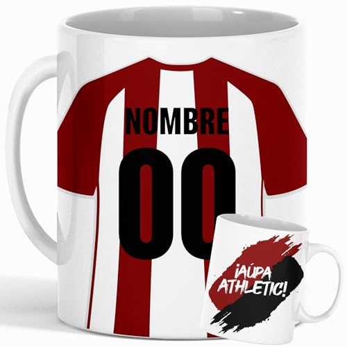 Taza Personalizada Fútbol Bilbao | Regalo Original para Aficionados del Fútbol | Taza de Desayuno...