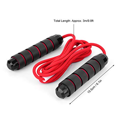 Festnight Corda de salto ajustável de 9,8 pés para pular corda para treinamento de ginástica em casa