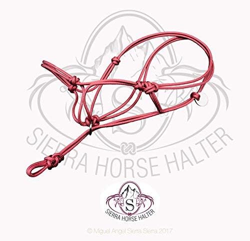 Sierra Horse Halter Poly Rope Tied Horse Training Halter - Corrects Bad Habits in All Breed of Horses - 4 Sizes and Colors - Red, Grey, Black, Brown (Large, Black)