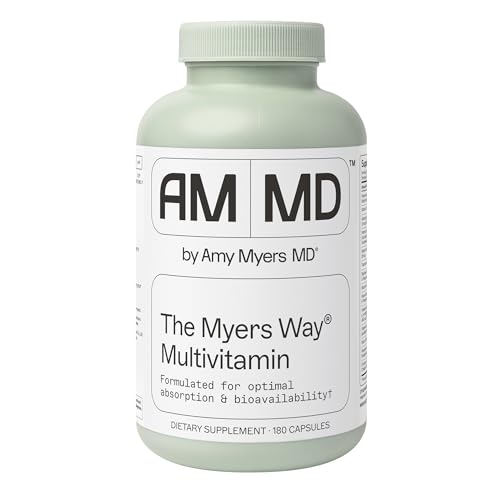Amy Myers MD The Myers Way Multivitamin - Supports Healthy Immune Thyroid & Adrenal Function - Gluten-Free Non-Dairy & Iron Free Healthcare Supplement
