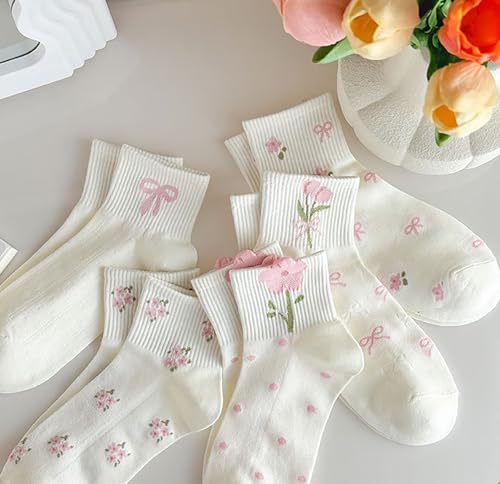 Image of YYaaloa Women Above Ankle Crew Socks Soft Cotton Casual Calf Workout Socks