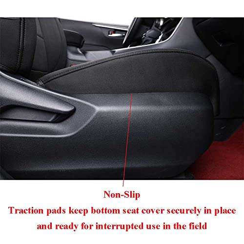 Image of EKR Rav4 Seat Covers Custom Fit for Toyota Rav4(Gasoline) 2019 2020 2021 2022 2023 2024 2025 LE,XLE,XLE Premium,Limited,Car Seat Cover Full Set for SUV,Neoprene(Black)