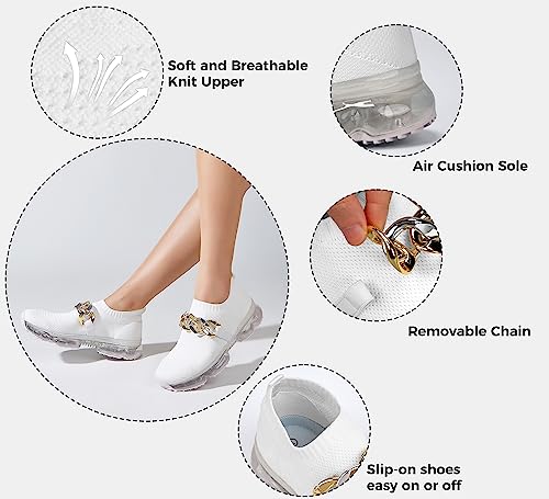 Image of LUCKY STEP Women Air Cushion Fashion Sneakers | Breathable Casual Comfortable Lightweight Walking Shoes