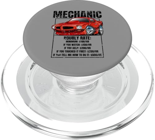 Divertente meccanico tariffa oraria Classic Muscle Car Distressed PopSockets PopGrip per MagSafe