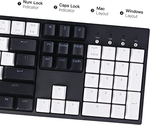 Image of Keychron C2 Full Size Wired Mechanical Gaming Keyboard for Mac Layout with 104 Keys Gateron G Pro Blue Switch /White LED Backlight /Double Shot ABS Keycaps /USB C Computer Keyboard for Windows Laptop